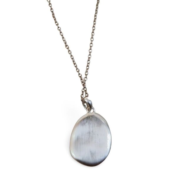 Brilliant Silver Tone Initial "D" White Topaz Pendant Chain Necklace JW1535 - Picture 3 of 6